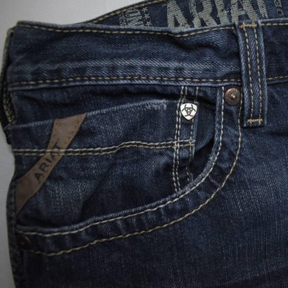 Ariat Denim Straight Slim Jeans Size 35 x 34 - Picture 2 of 5
